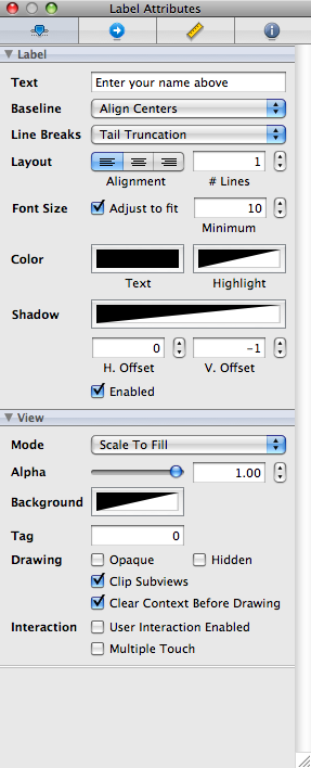 Label Attributes